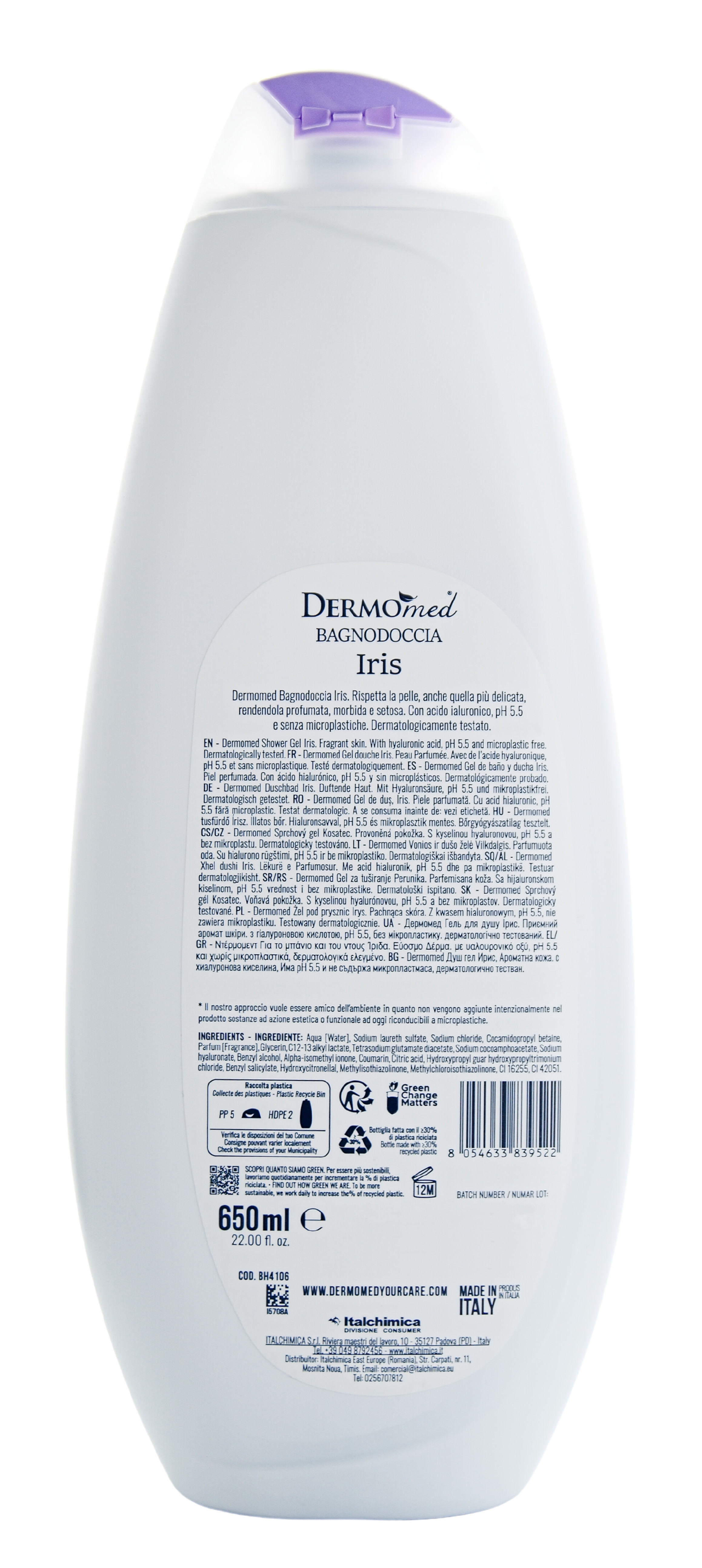 Sprchový gel Dermomed Bagnodoccia Iris s vůní kosatce, 650 ml