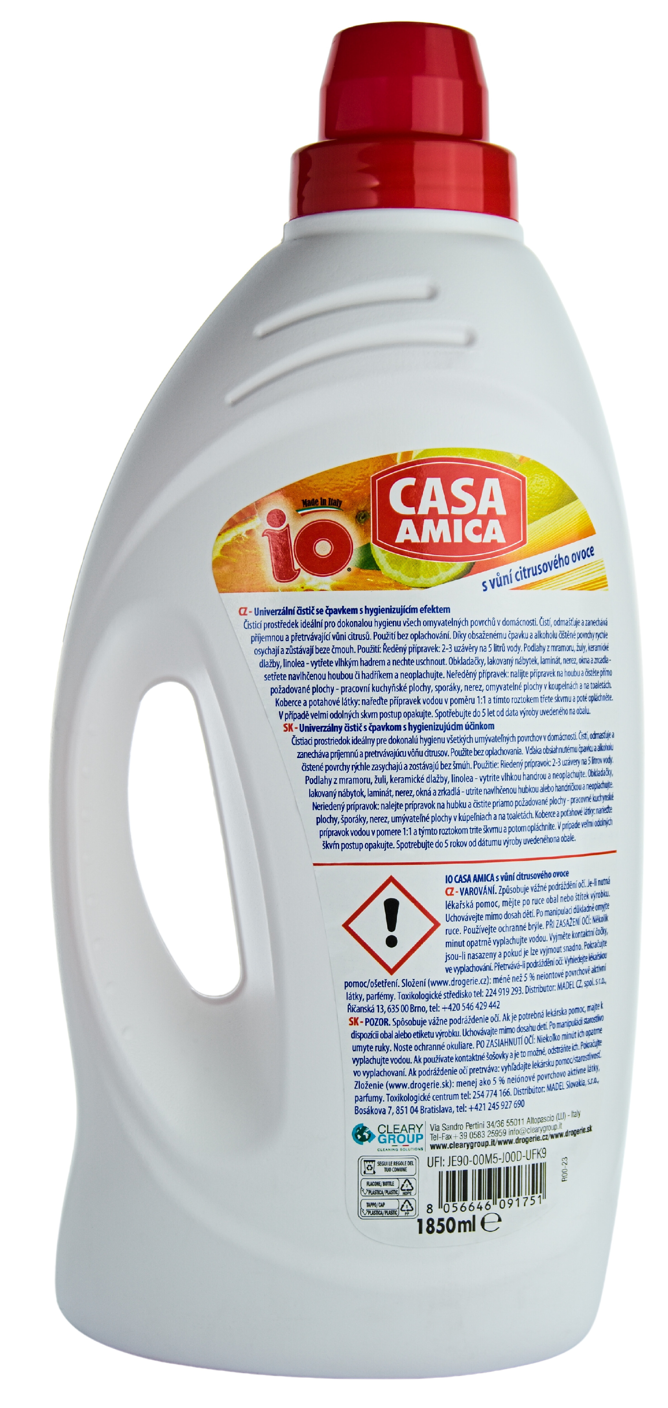 Univerzální čistič Io Casa Amica, s vůní citrusového ovoce, 1,85 l