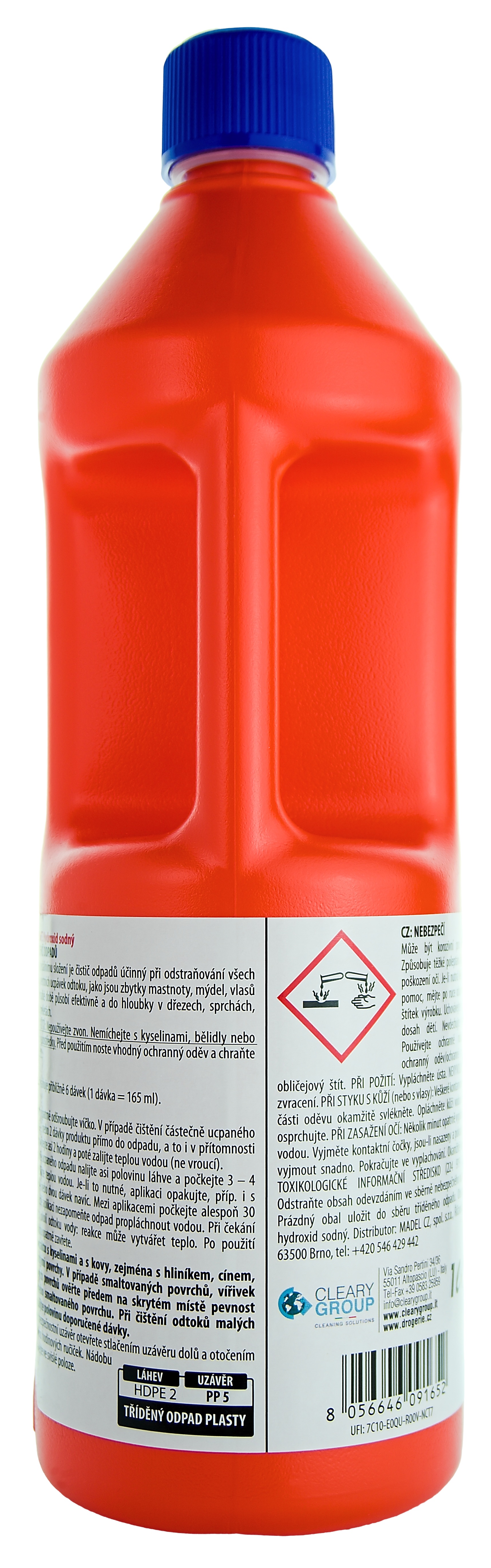 Tekutý čistič odpadů Io Sturaforte - Hydroxid sodný, 1 l