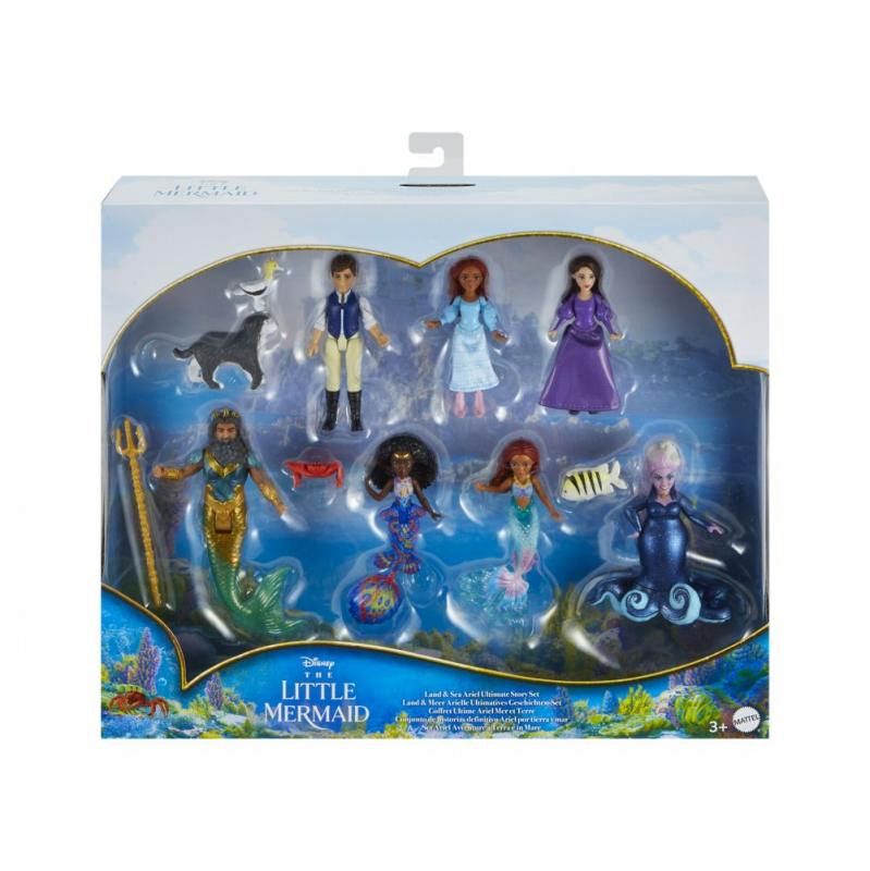 Disney The Little Mermaid Sada malých panenek a kamarádů ze země a moře