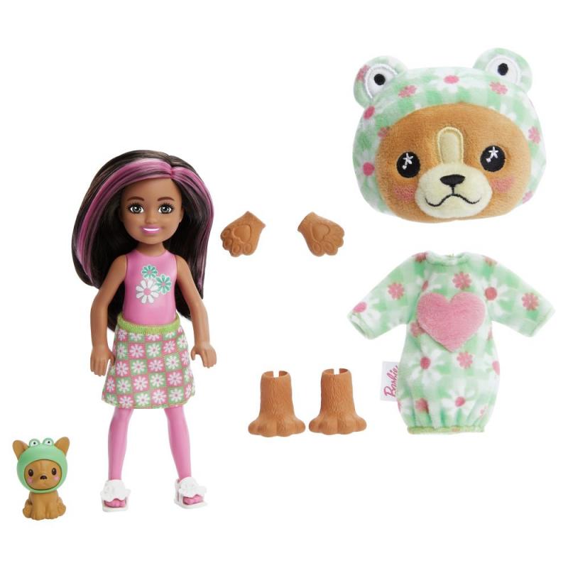 Barbie® CUTIE REVEAL CHELSEA V KOSTÝMU - PEJSEK V ZELENÉM KOSTÝMU ŽABKY