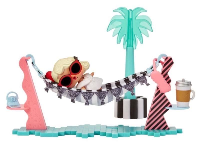 L.O.L. Surprise! Nábytek s panenkou, série 6 - Prázdninová pohoda &amp; Leading Baby